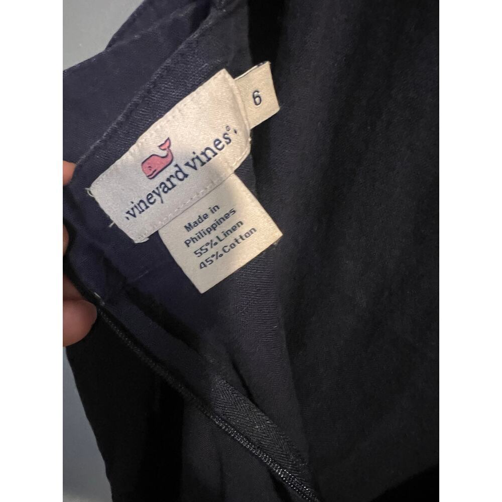 Vineyard Vines Linen Romper in Navy - Women's Size 6 - Picture 6 of 9